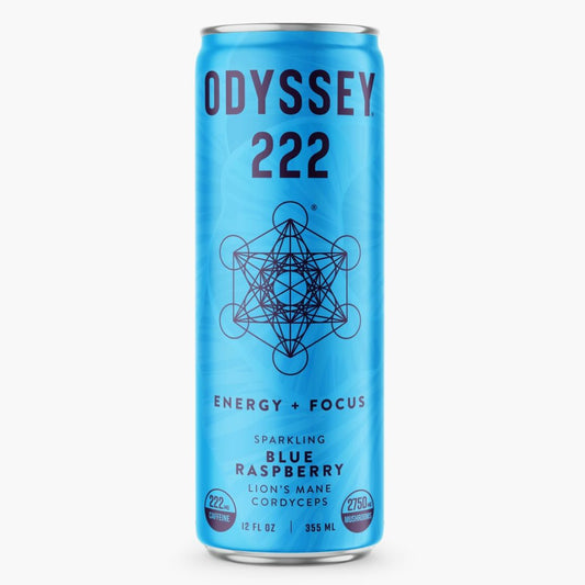 Odyssey Elixir Blue Raspberry 222mg Sparkling Mushroom Energy